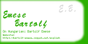 emese bartolf business card